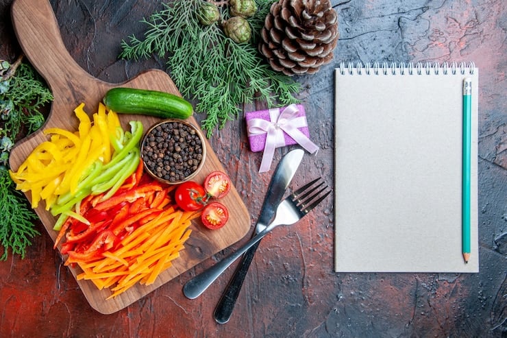 Christmas cooking with fresh ingredients