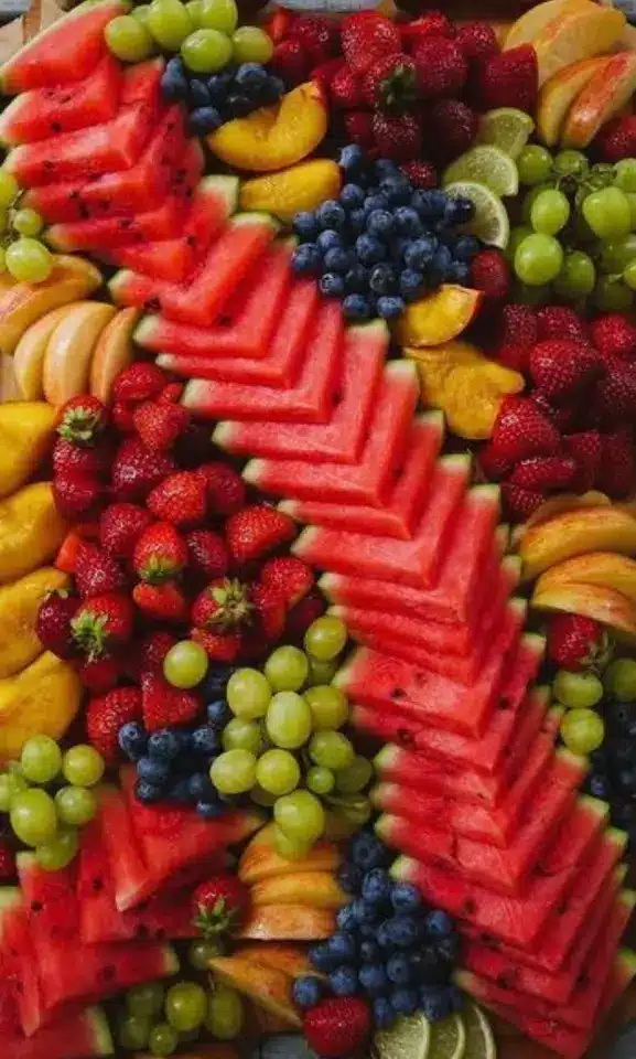 Fresh fruit platter arrangement