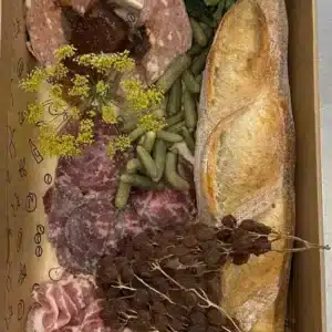 Gourmet charcuterie board selection
