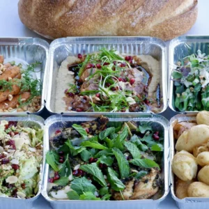 Six takeaway meals and bread